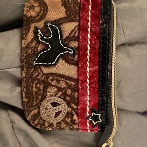 Lucky Brand Brown and Red Coin Purse